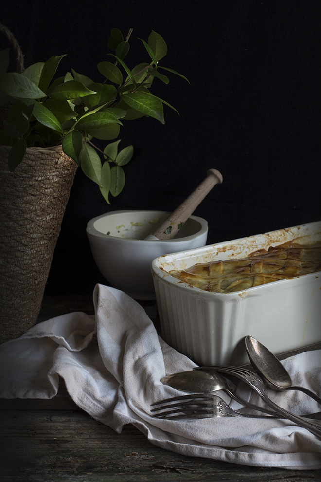 pastel de carne con berenjena